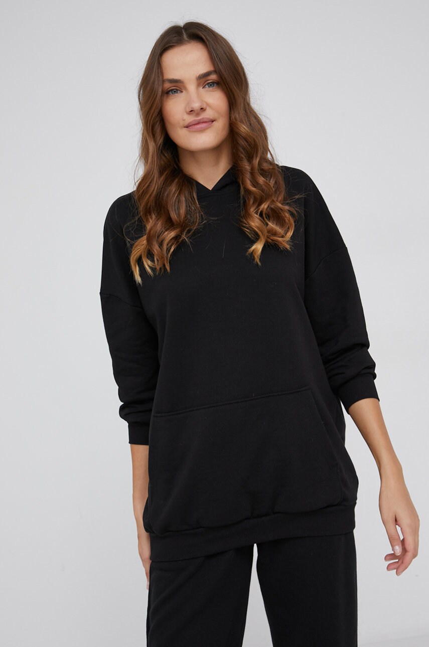 Answear lab trening din bumbac femei, culoarea negru