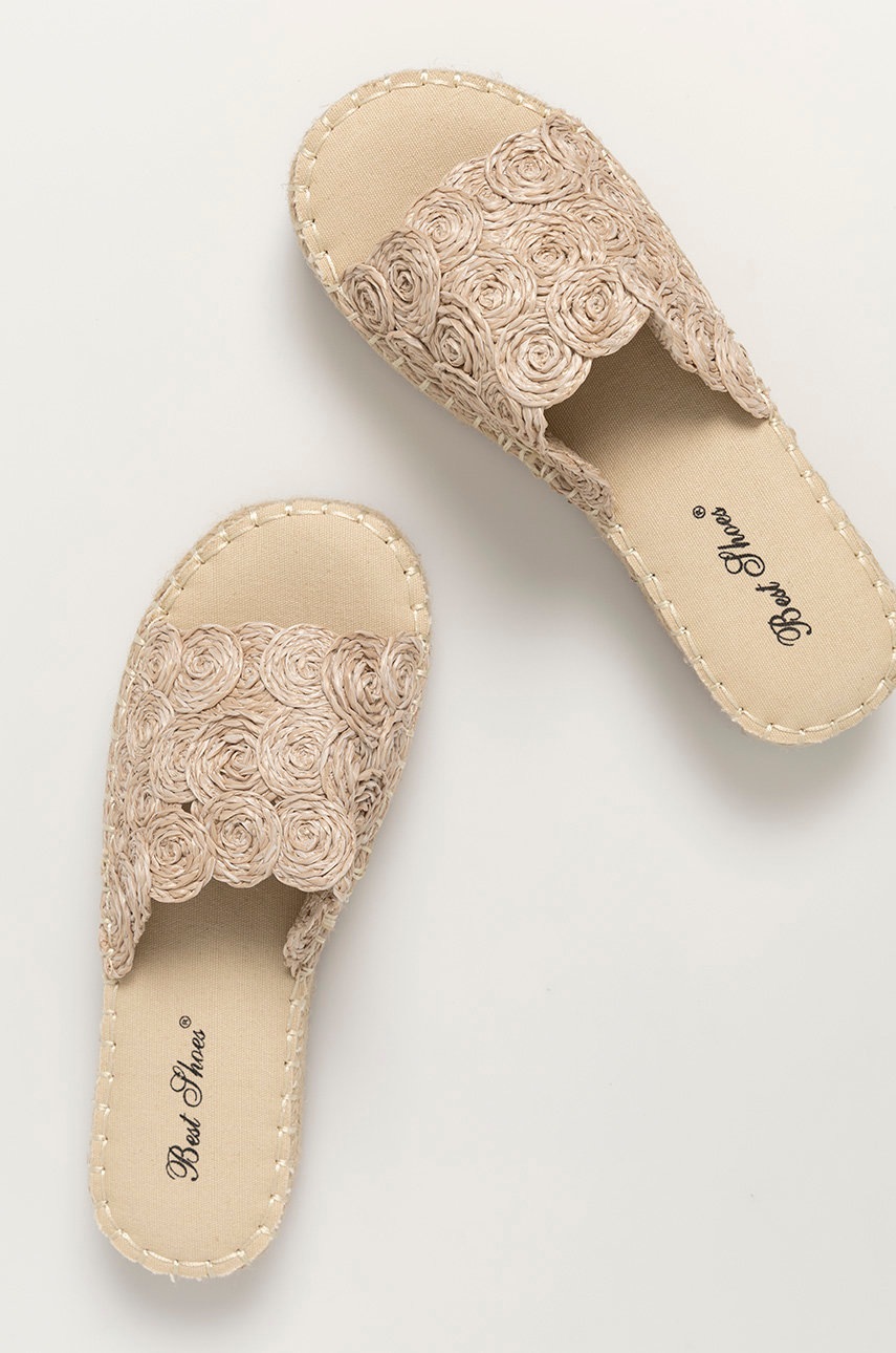 

Шльопанці Answear Lab Best Shoes жіночі колір бежевий на платформі