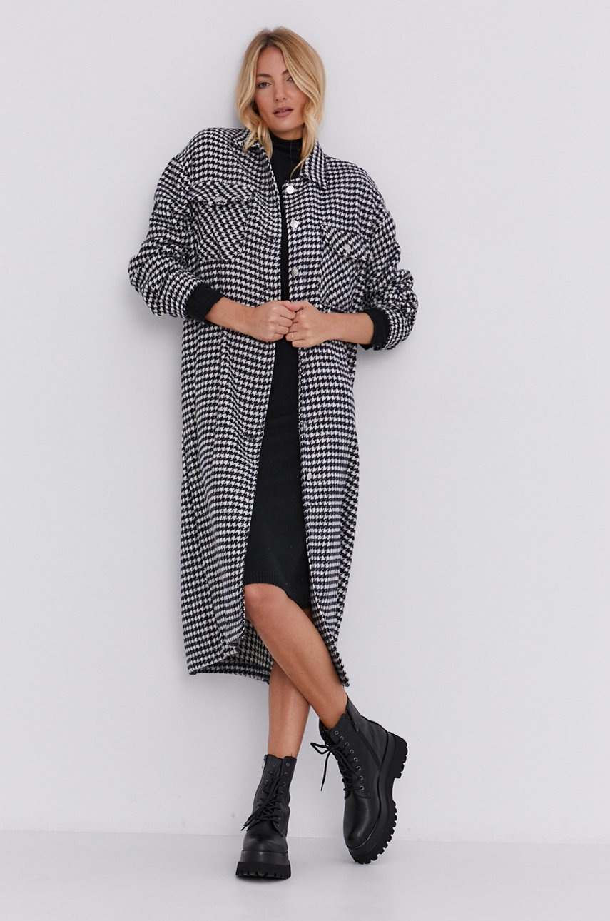 

Пальто Answear Lab жіноче колір чорний перехідне oversize