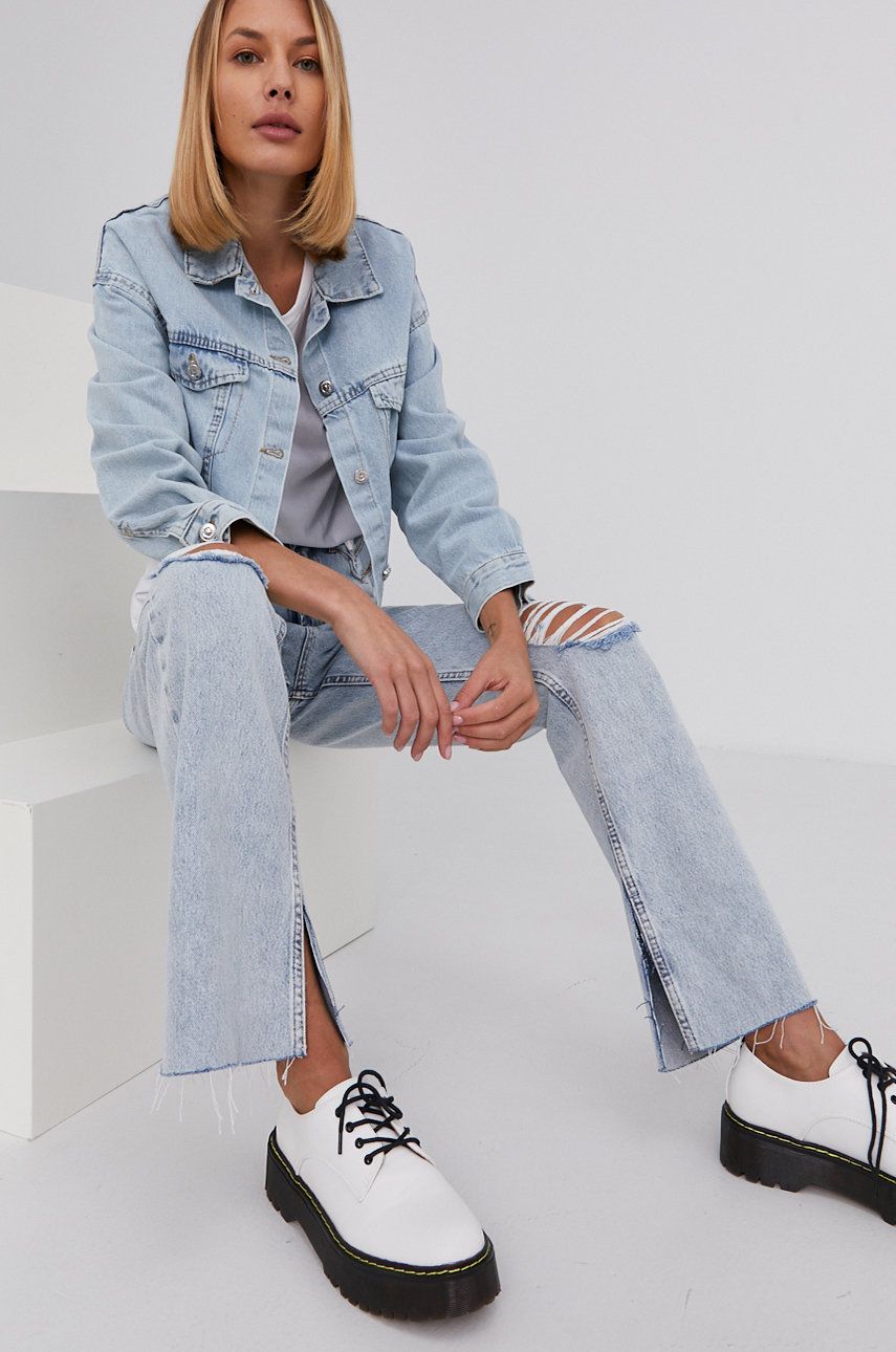 Answear Lab Geacă jeans femei, de tranzitie Answear Lab