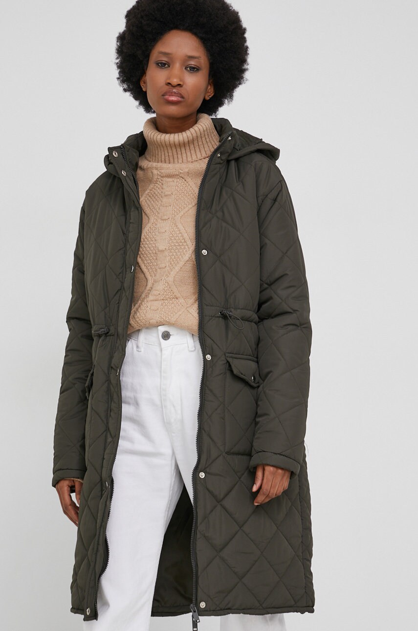 

Куртка Answear Lab жіноча колір зелений перехідна oversize