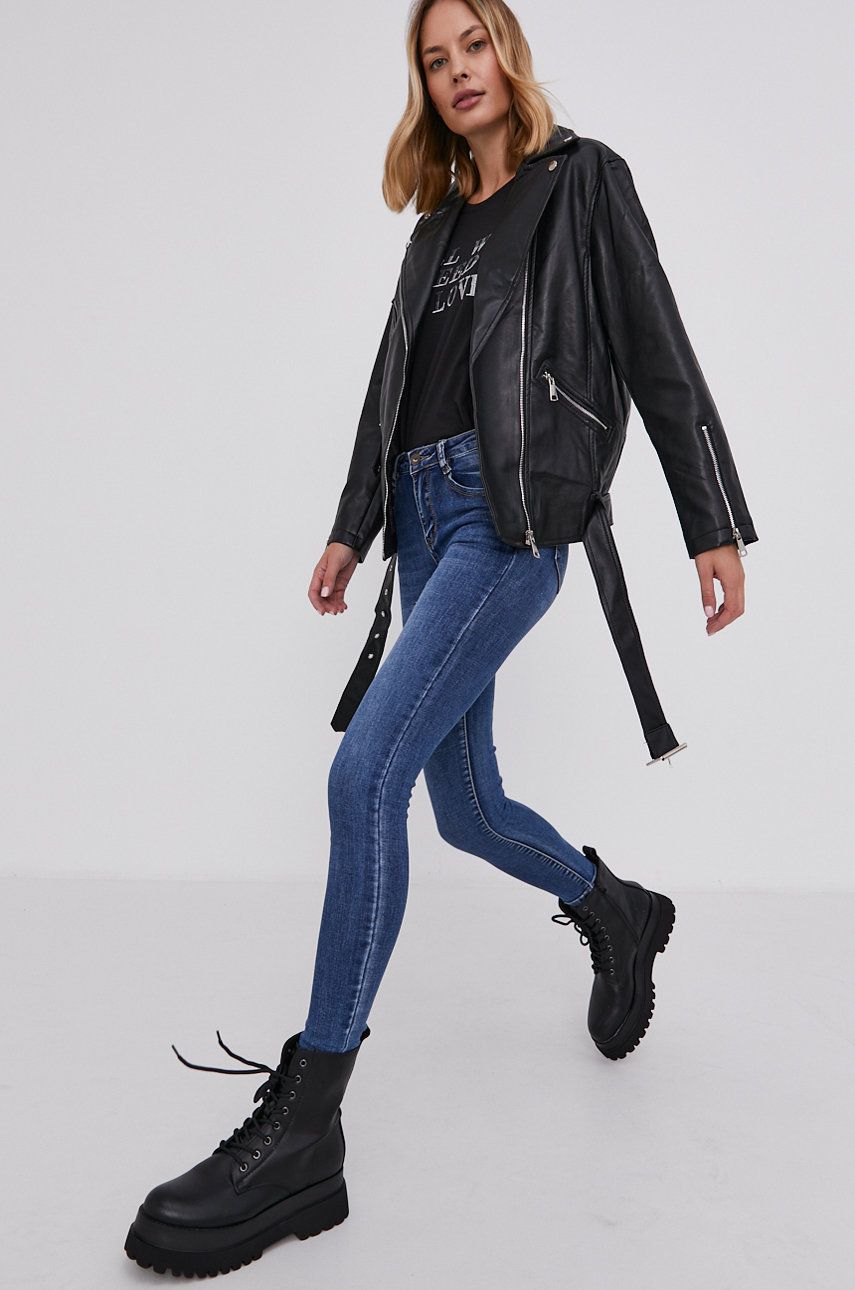Answear Lab Geacă ramones femei, culoarea negru, de tranzitie 2023 ❤️ Pret Super answear imagine noua 2022
