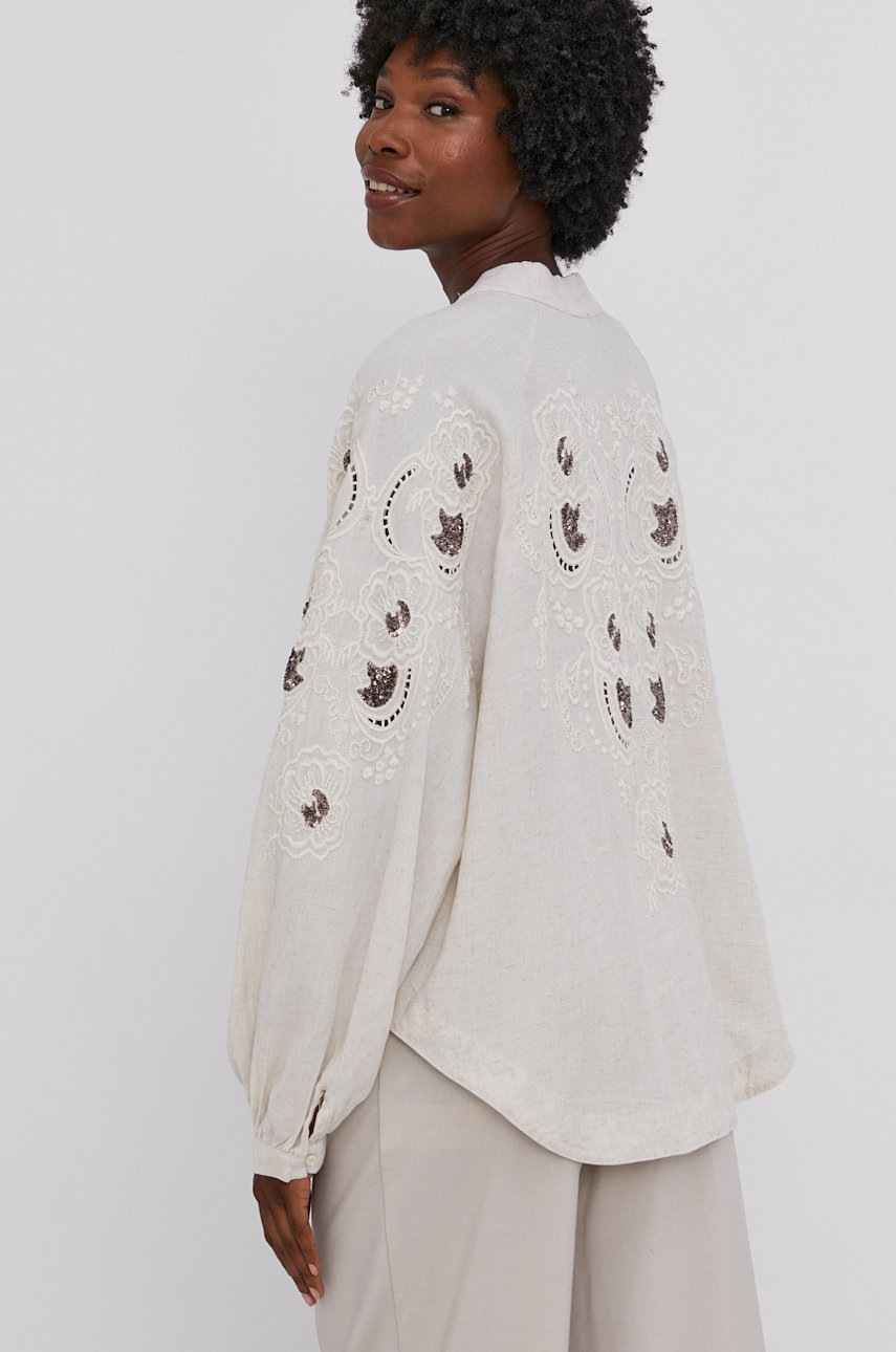 

Пиджак Answear Lab цвет бежевый oversize