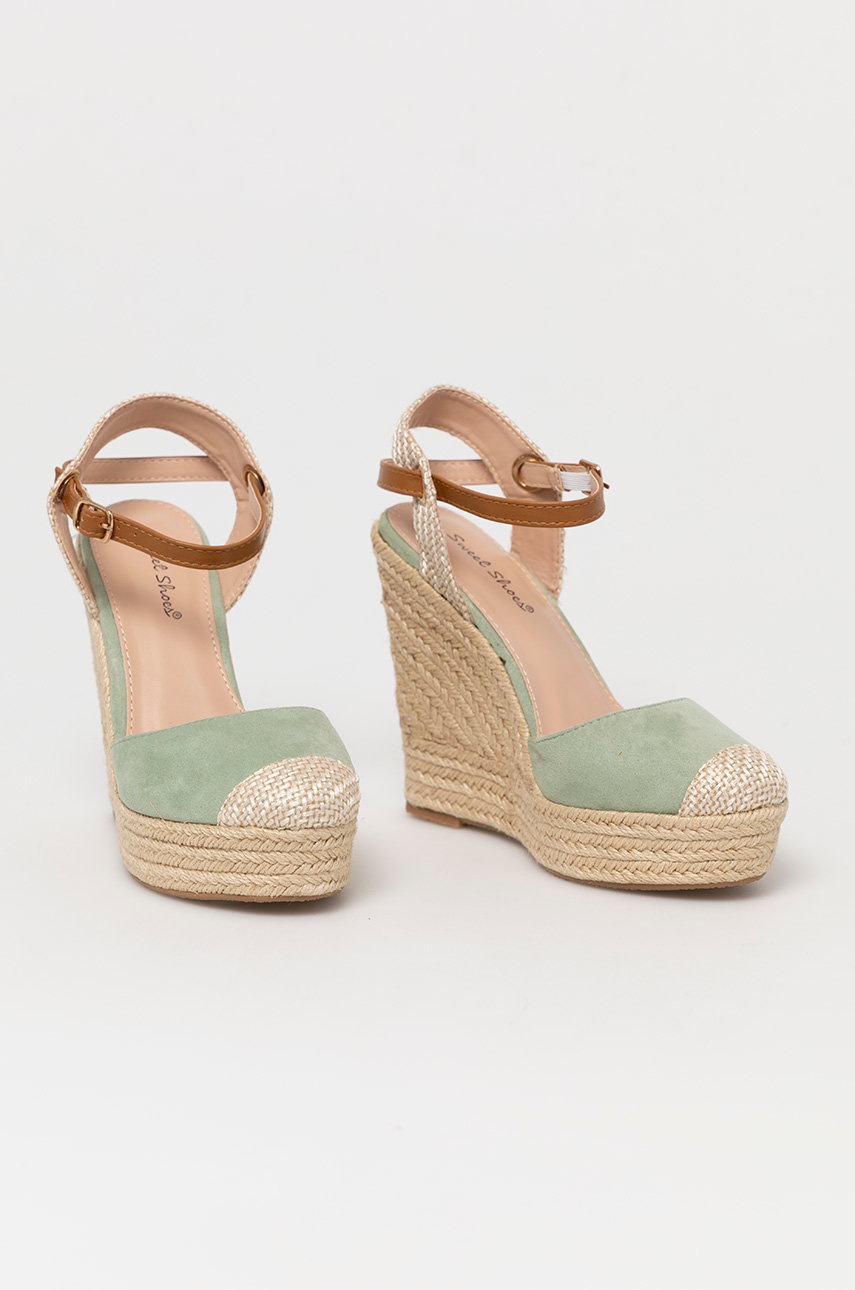 

Еспадрилі Answear Lab Sweet Shoes колір зелений на танкетці