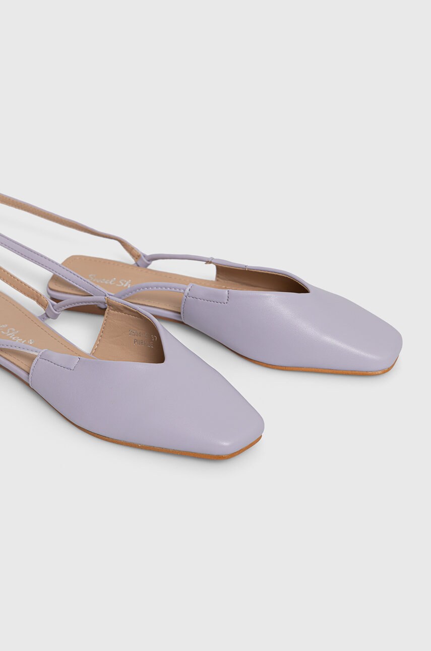 

Балетки Answear Lab Sweet Shoes колір рожевий на плоскому ходу відкрита п'ята