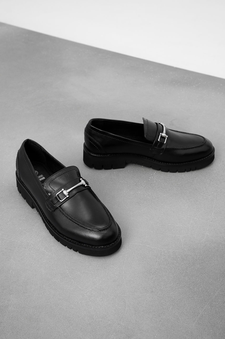 

Шкіряні мокасини Answear Lab жіночі колір чорний на плоскому ходу