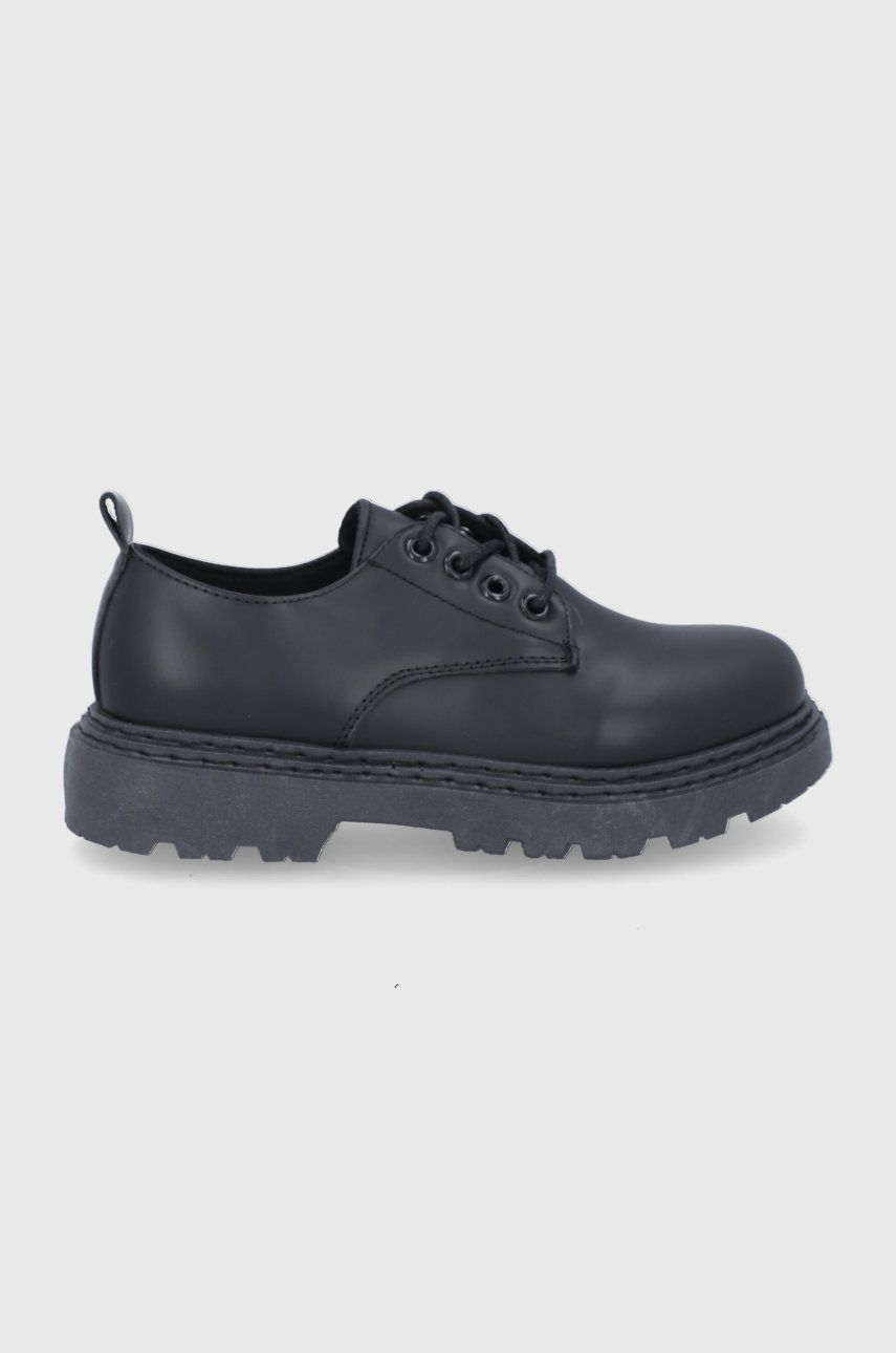 Answear Lab Pantof femei, culoarea negru, cu toc plat Answear Lab