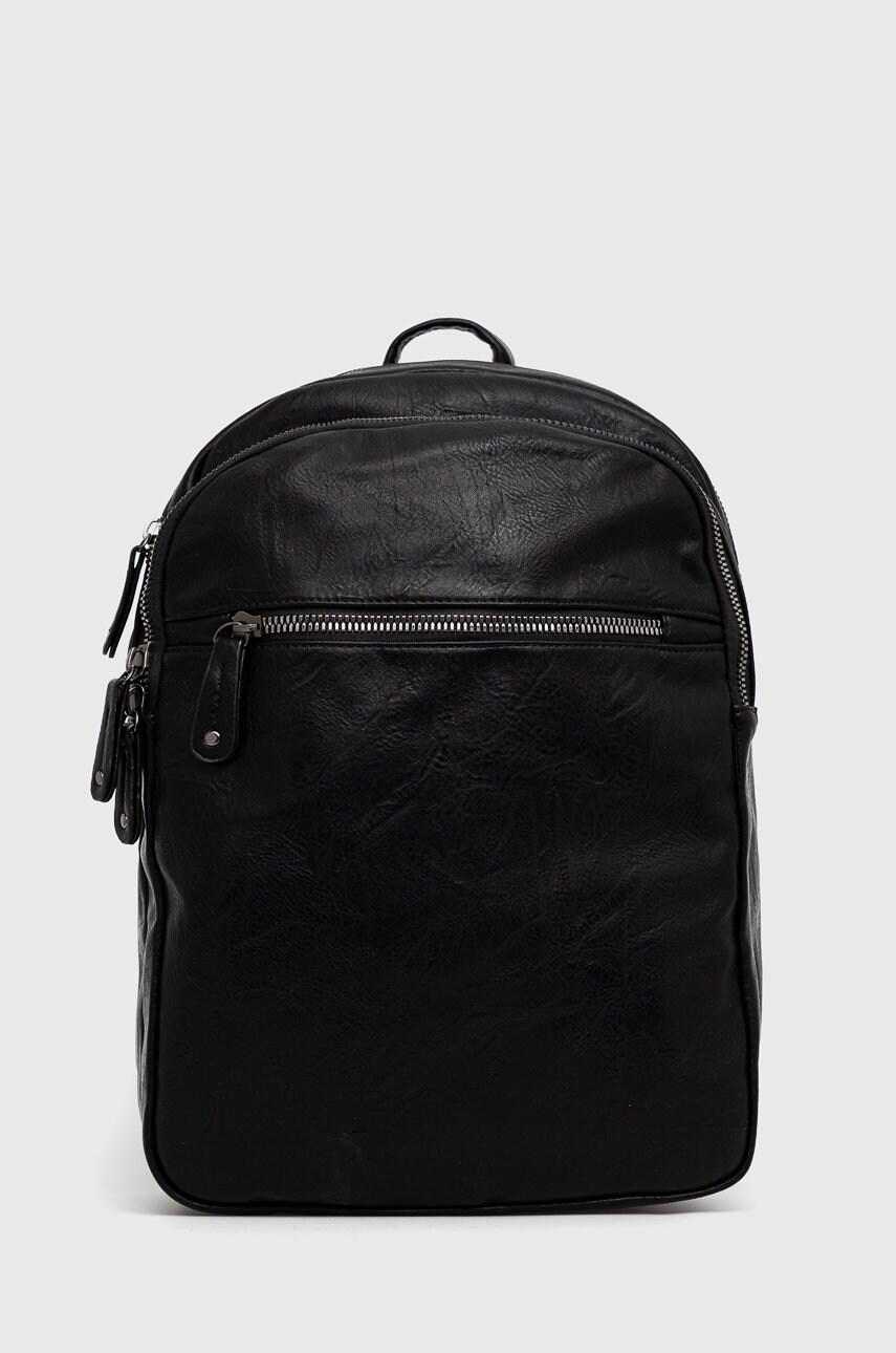 Answear lab rucsac femei, culoarea negru, mare, material neted