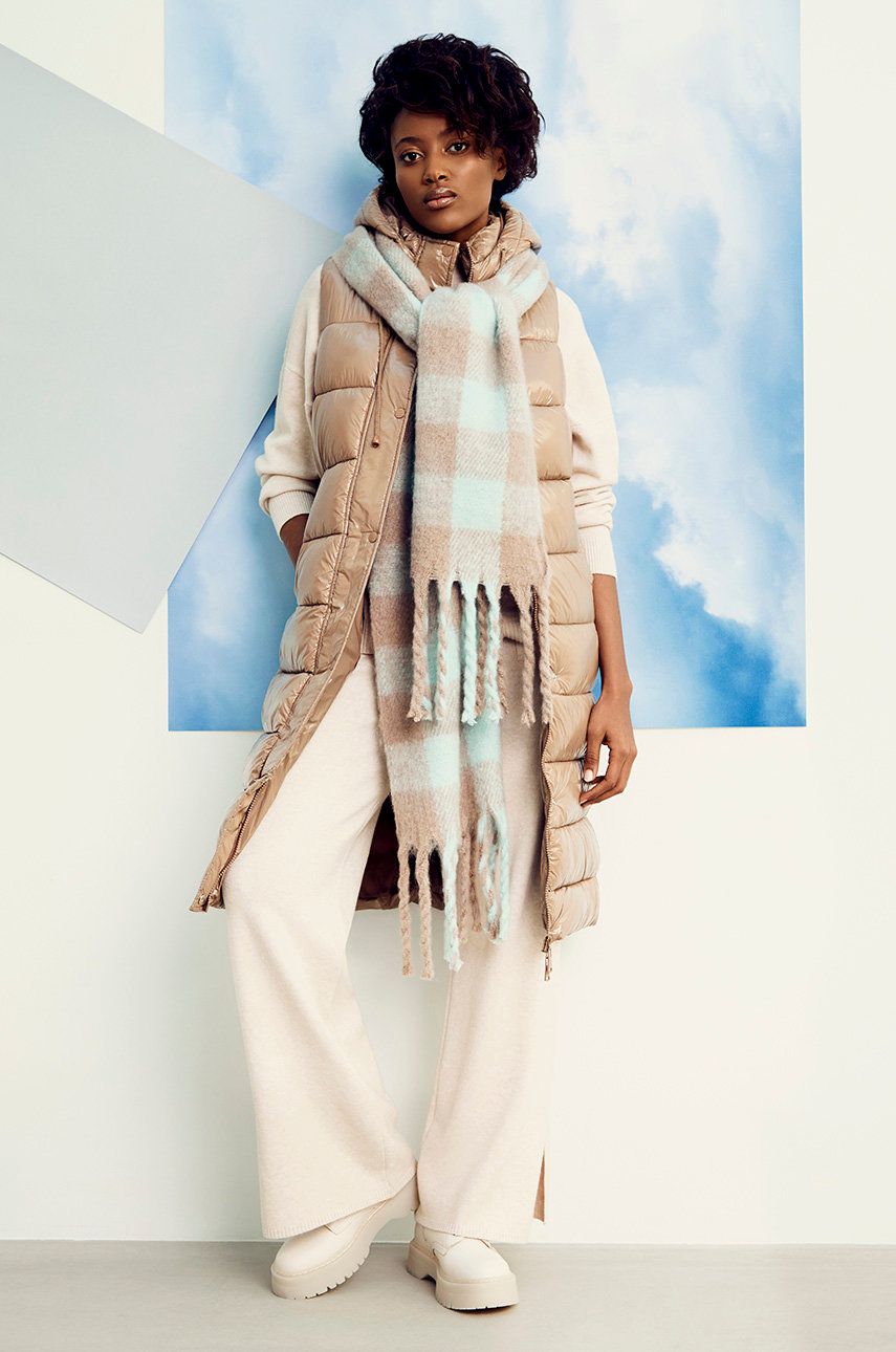 Answear Lab Fular femei, culoarea turcoaz, modelator Answear Lab imagine noua 2022