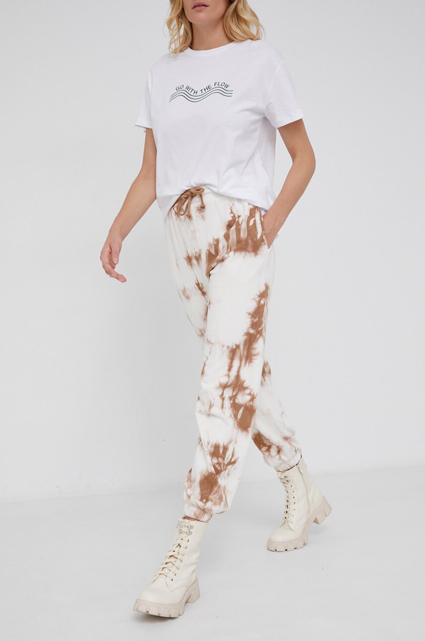 Answear lab pantaloni femei, culoarea maro, modelator