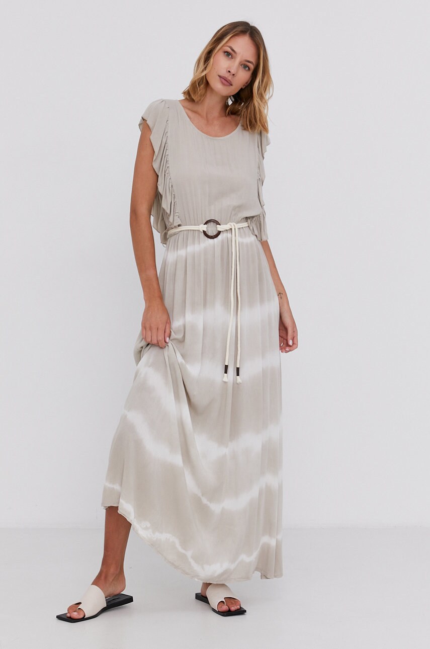 

Платье Answear Lab Hand Crafted цвет бежевый maxi прямое