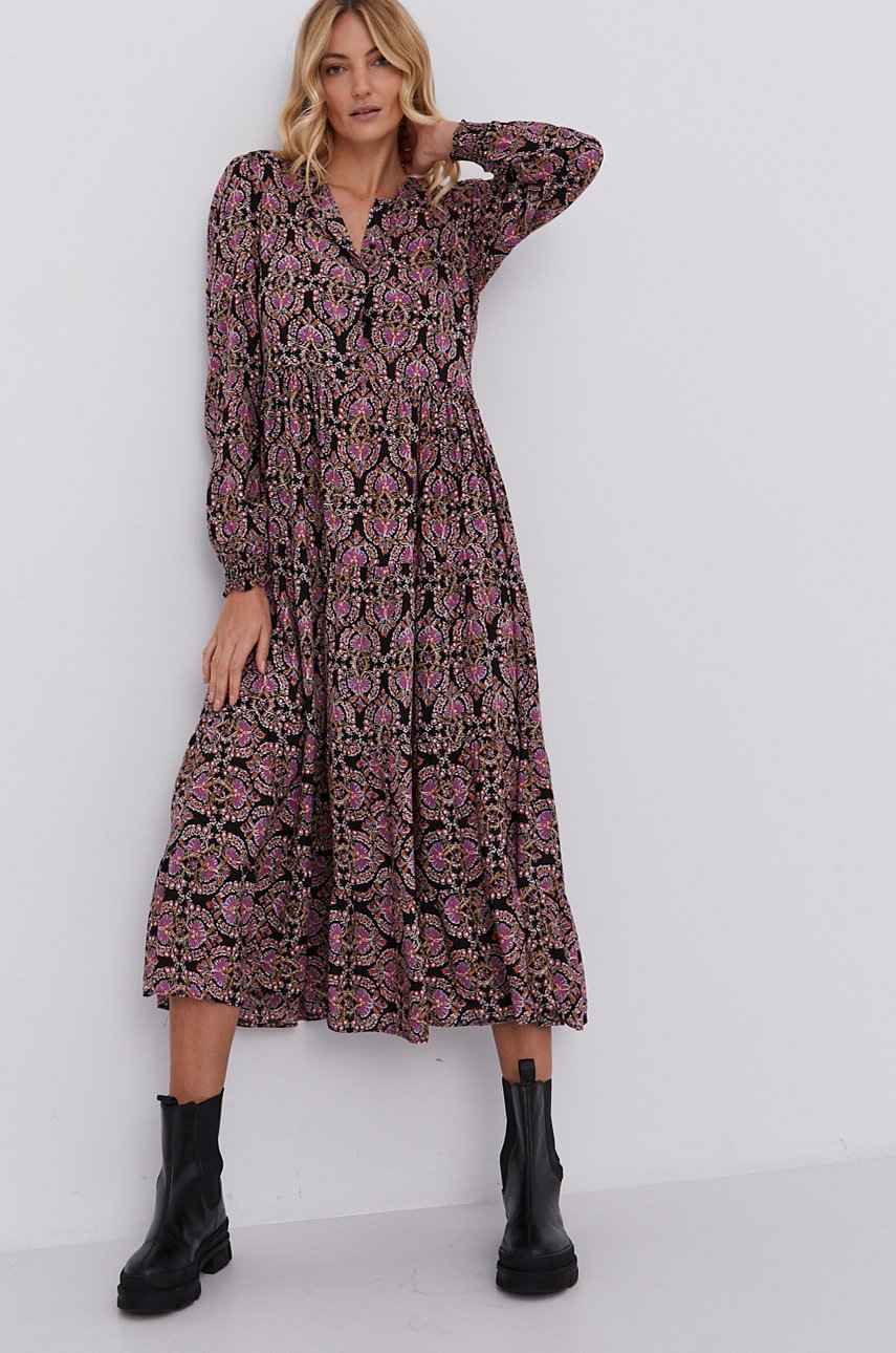 

Сукня Answear Lab колір чорний midi oversize