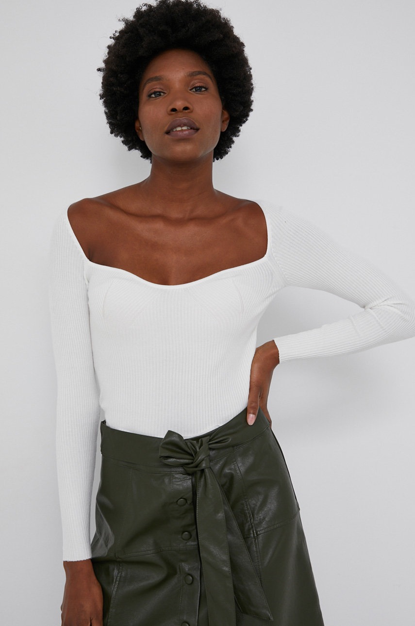 

Пуловер Answear Lab дамски в прозрачен цвят от лека материя, Бежов