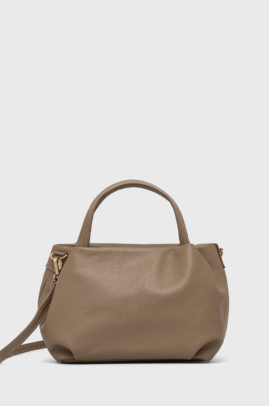 

Answear Lab - Кожена чанта, Кафяв