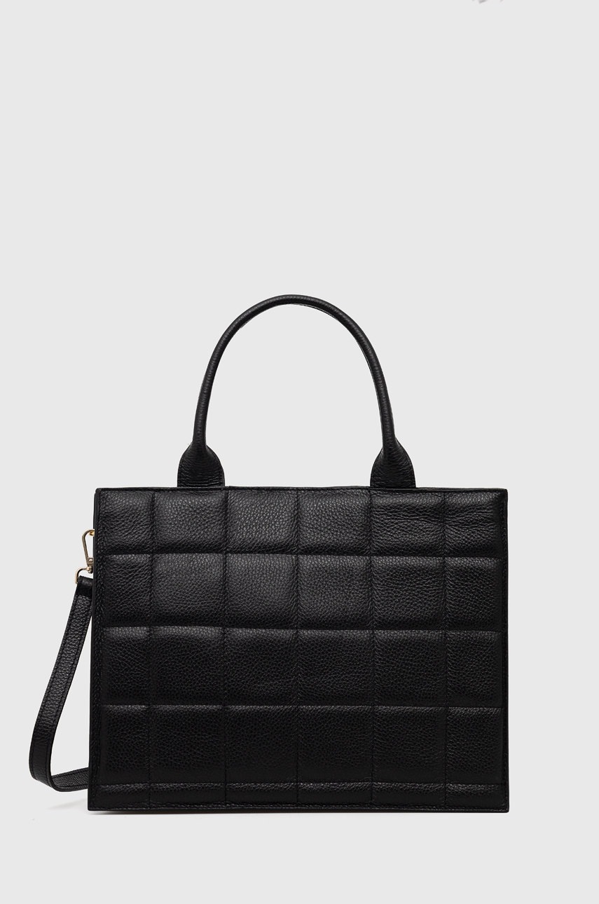 

Кожена чанта Answear Lab в черно, Черен