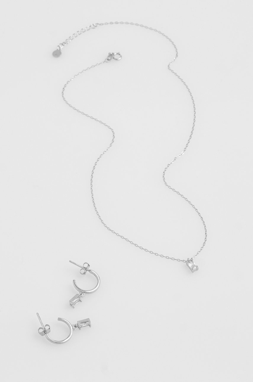 

Серебряный комплект - колье и серьги Answear Lab