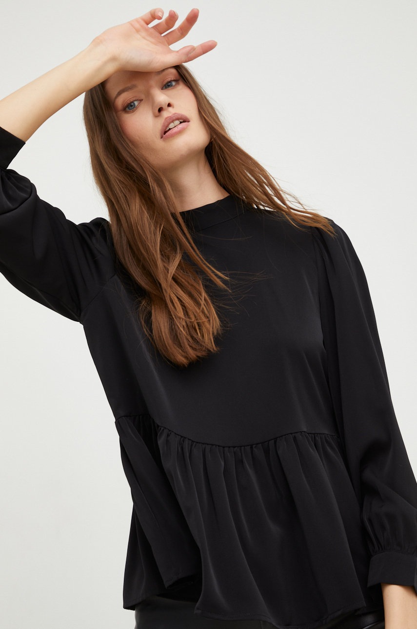

Блуза Answear Lab в черно с изчистен дизайн, Черен