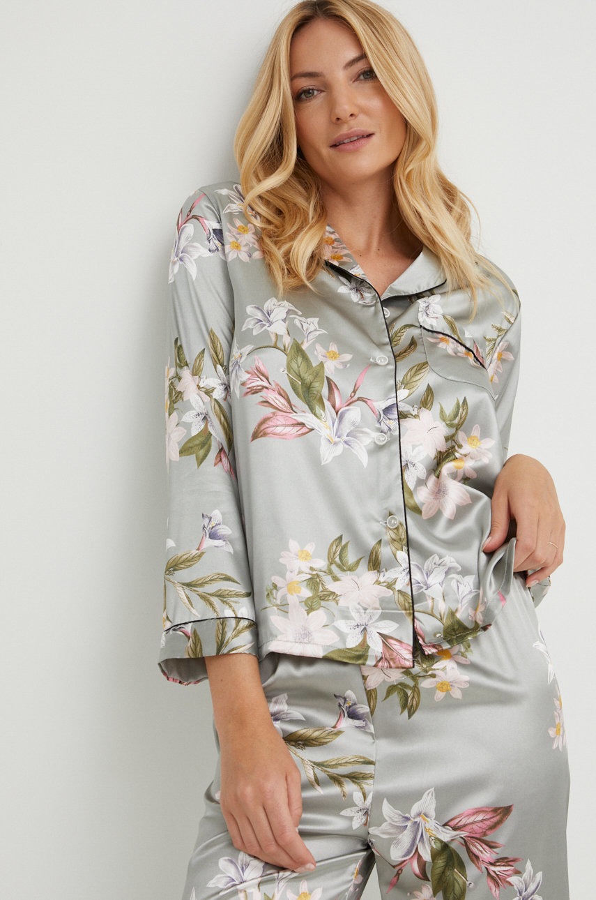 

Пижама с коприна Answear Lab Silk Blend в тюркоазено от сатен, Тюркоазен