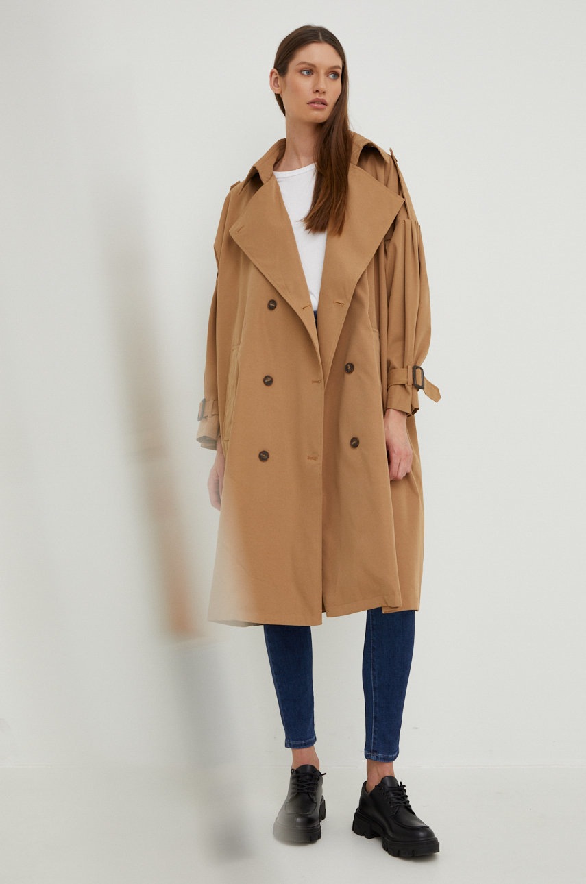 

Пальто Answear Lab женский цвет коричневый переходной oversize