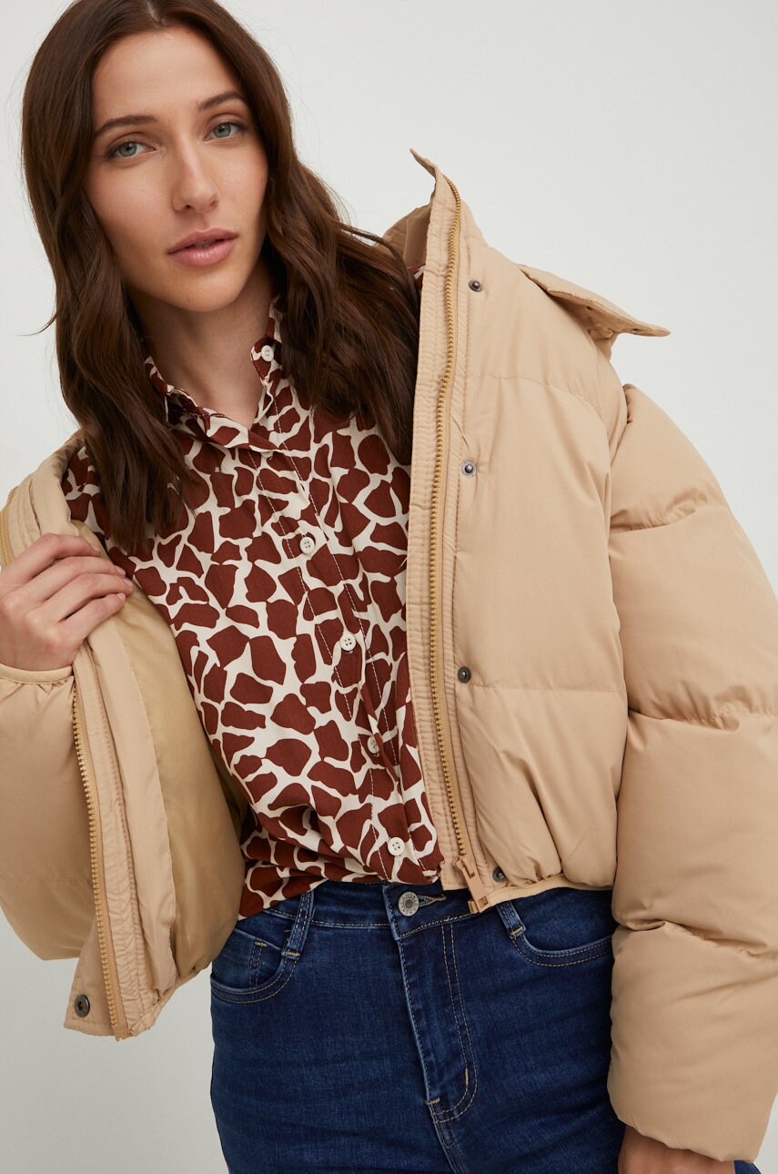 

Куртка Answear Lab жіноча колір коричневий зимова oversize
