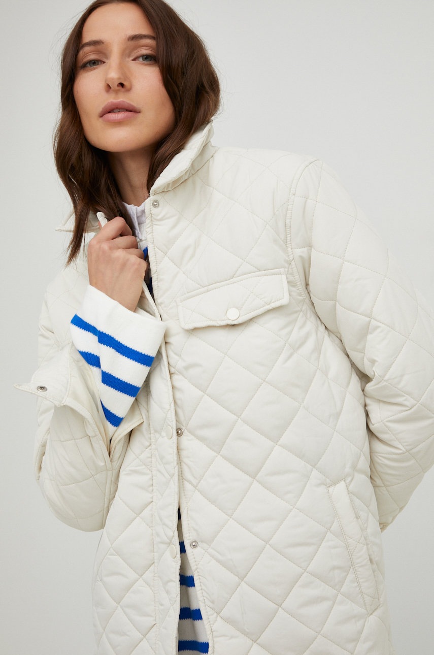 

Яке Answear Lab в бежово с преходна изолация с уголемена кройка, Бежов