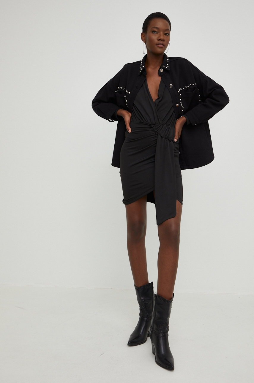

Джинсова куртка Answear Lab жіноча колір чорний перехідна oversize
