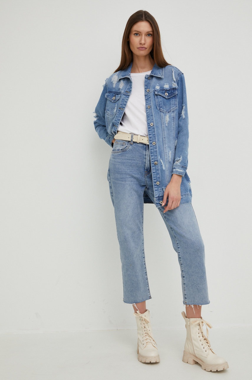 

Джинсовая куртка Answear Lab женская переходная oversize