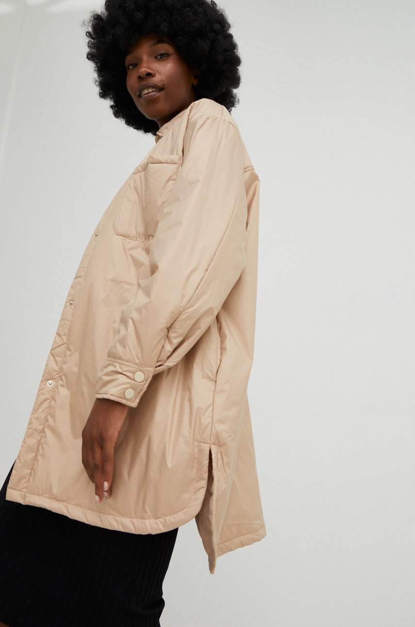 

Куртка Answear Lab жіноча колір бежевий перехідна oversize