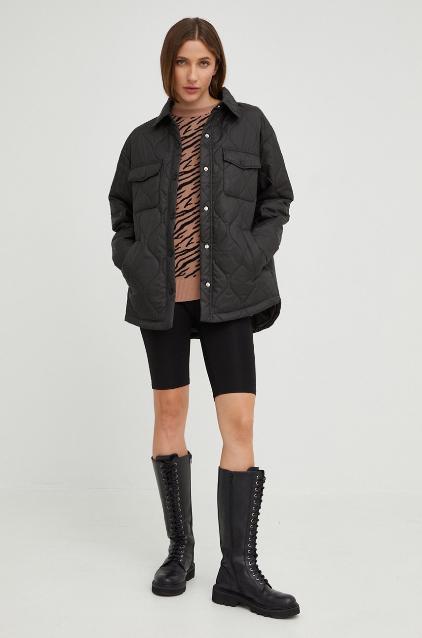 

Куртка Answear Lab жіноча колір чорний перехідна oversize