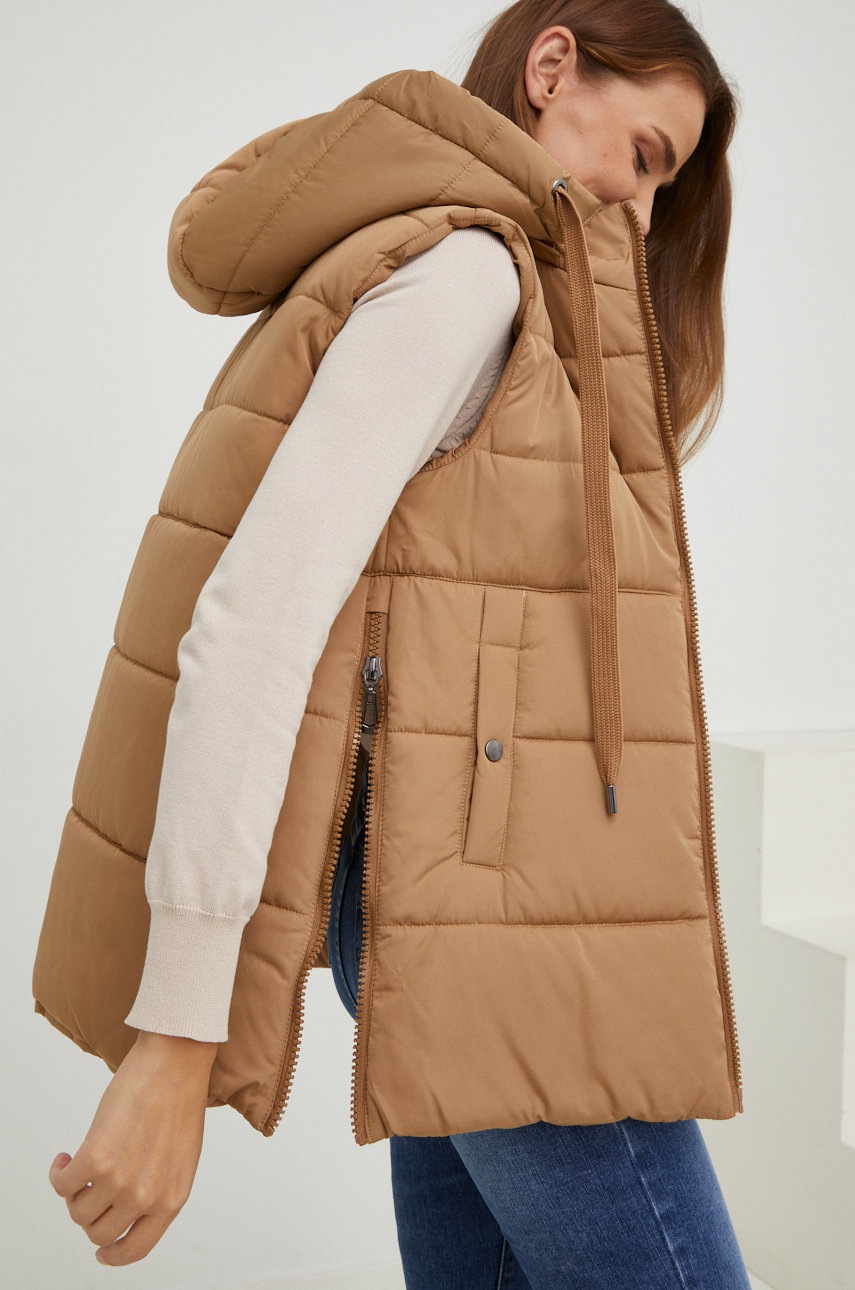 

Елек Answear Lab дамски в кафяво със зимна изолация, Кафяв