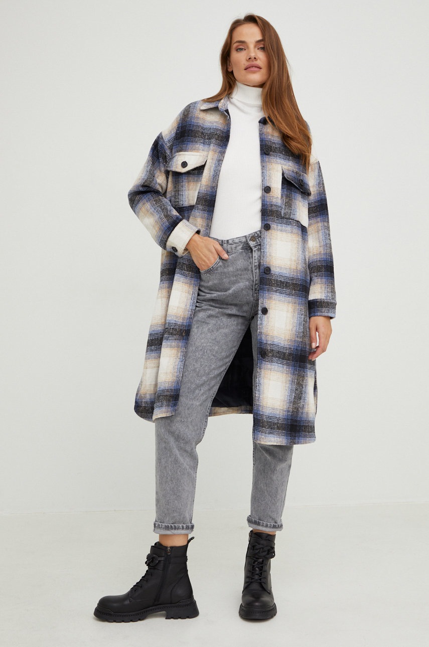 

Пальто з вовною Answear Lab перехідний oversize