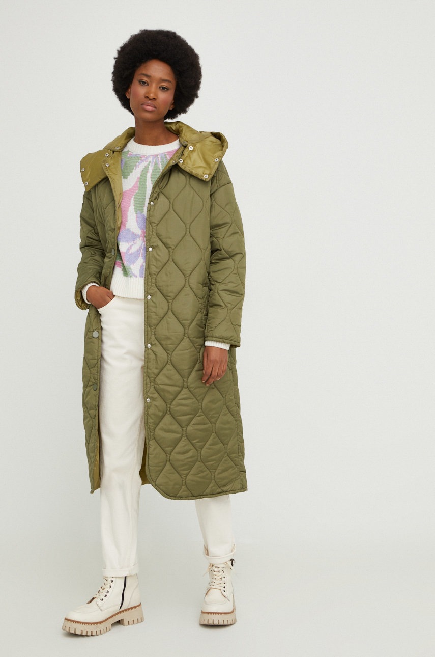 

Куртка Answear Lab женская цвет зелёный переходная oversize