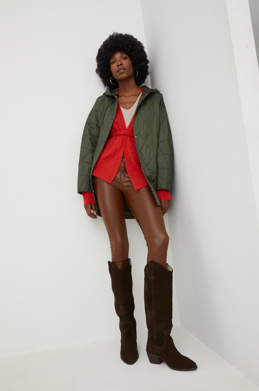 

Куртка Answear Lab женская цвет коричневый переходная oversize