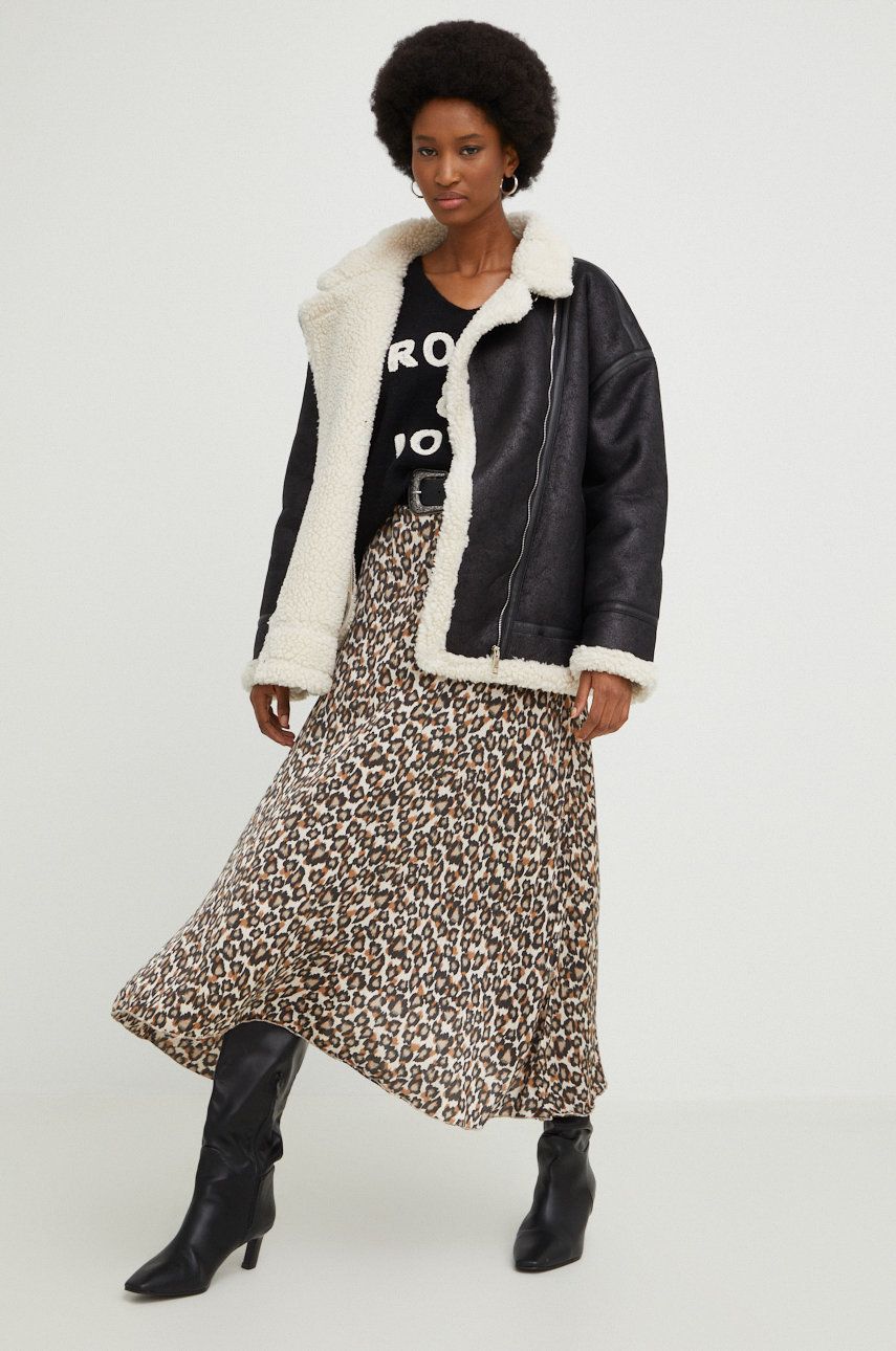 Answear Lab geaca femei, culoarea negru, de iarna, oversize answear imagine noua