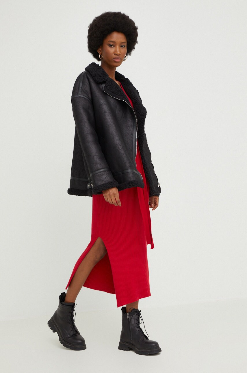 

Куртка Answear Lab жіноча колір чорний зимова oversize