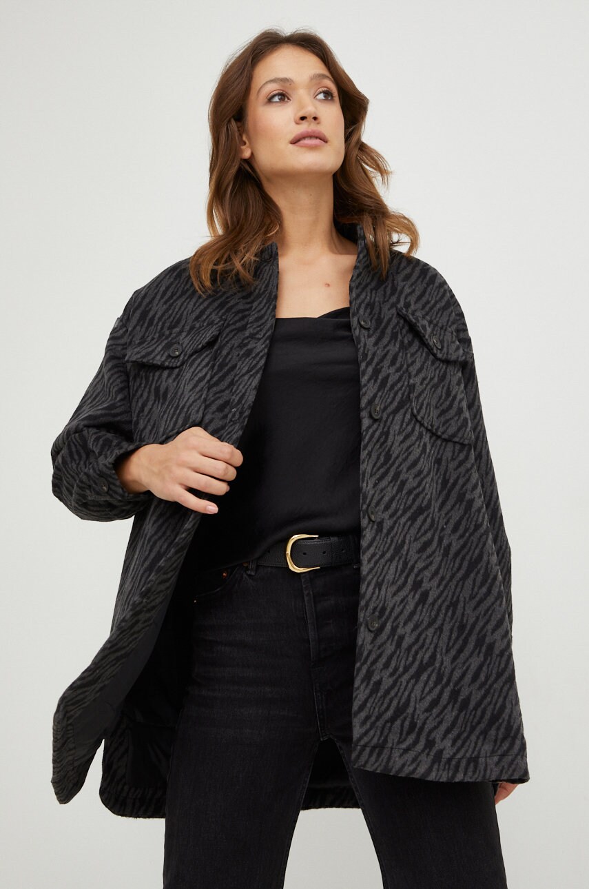 

Куртка Answear Lab женская цвет чёрный переходная oversize