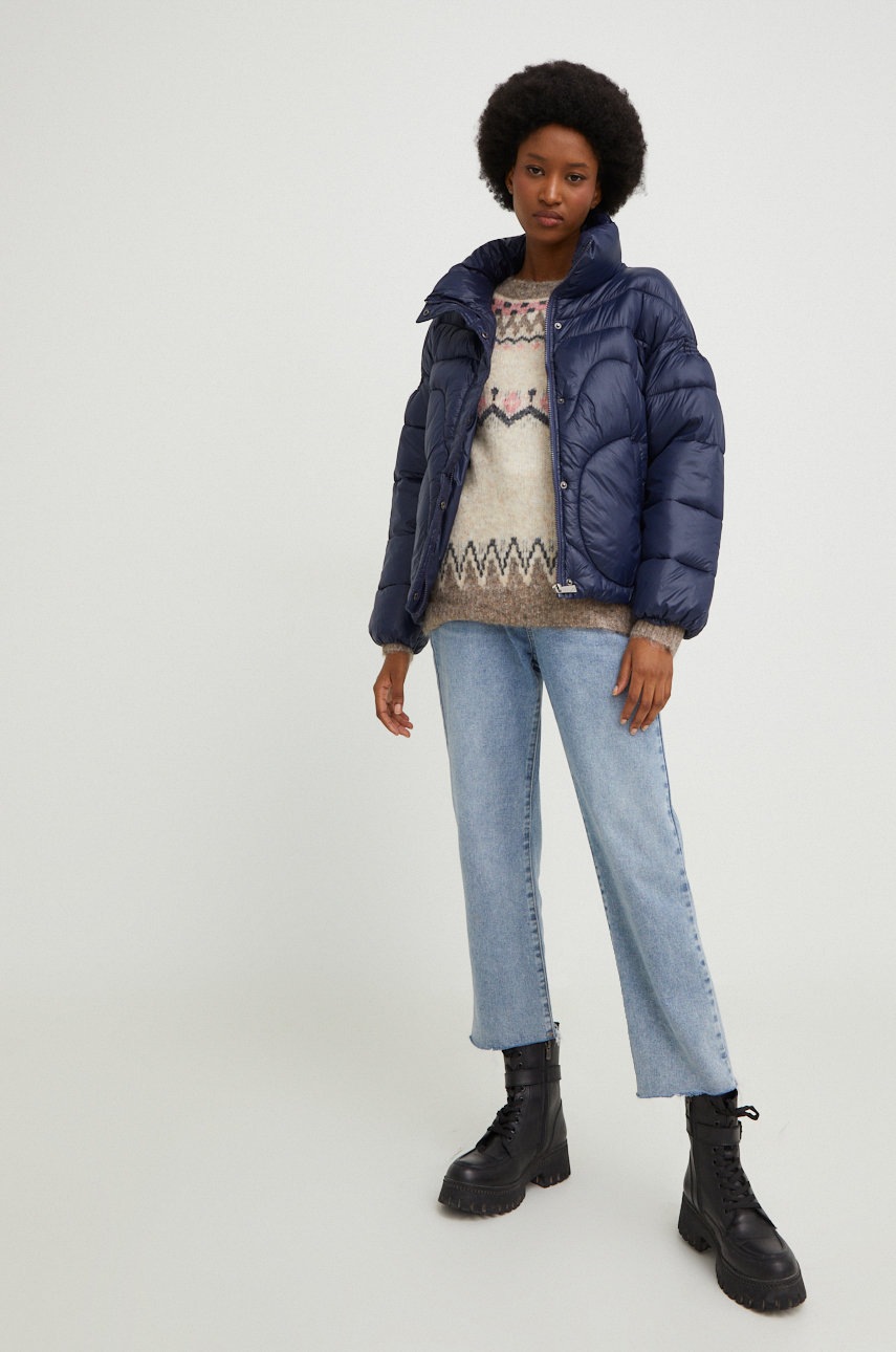 

Куртка Answear Lab жіноча колір синій зимова oversize