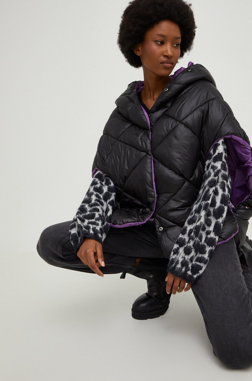 Answear lab vesta femei, culoarea violet, de iarna