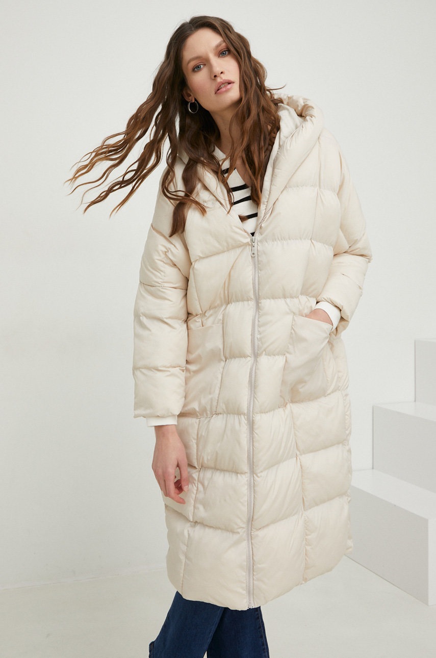 

Куртка Answear Lab жіноча колір бежевий зимова oversize