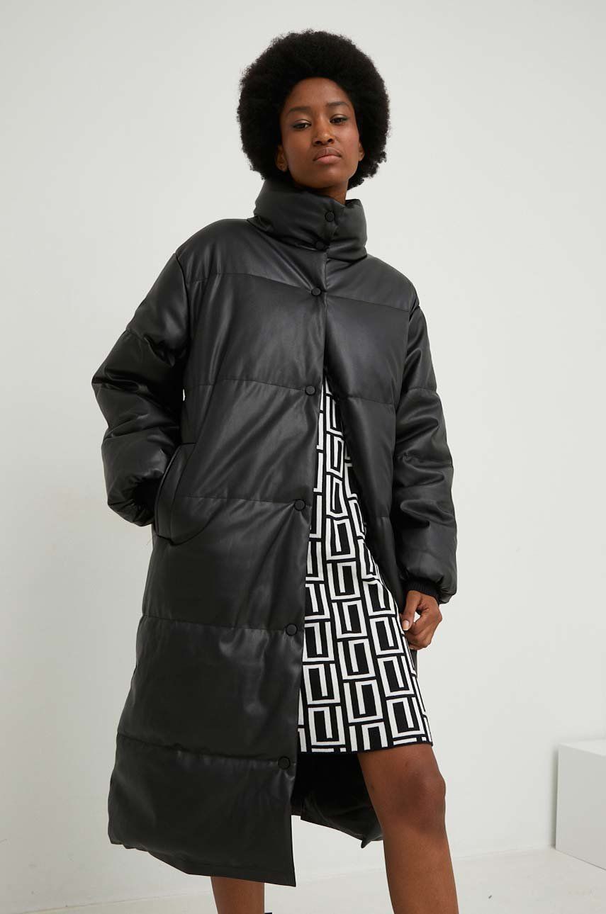 Answear Lab geaca femei, culoarea negru, de iarna, oversize Answear