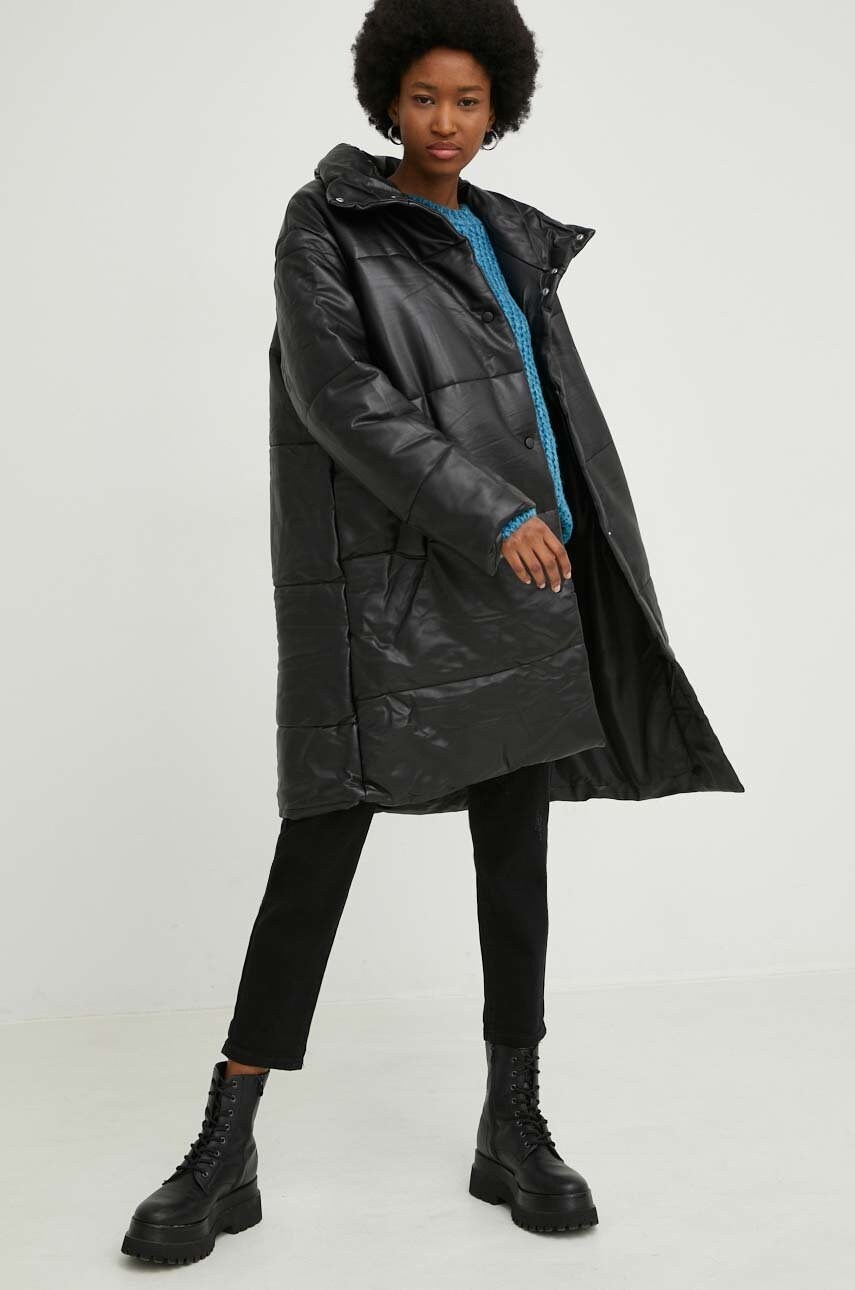 

Куртка Answear Lab жіноча колір чорний зимова oversize