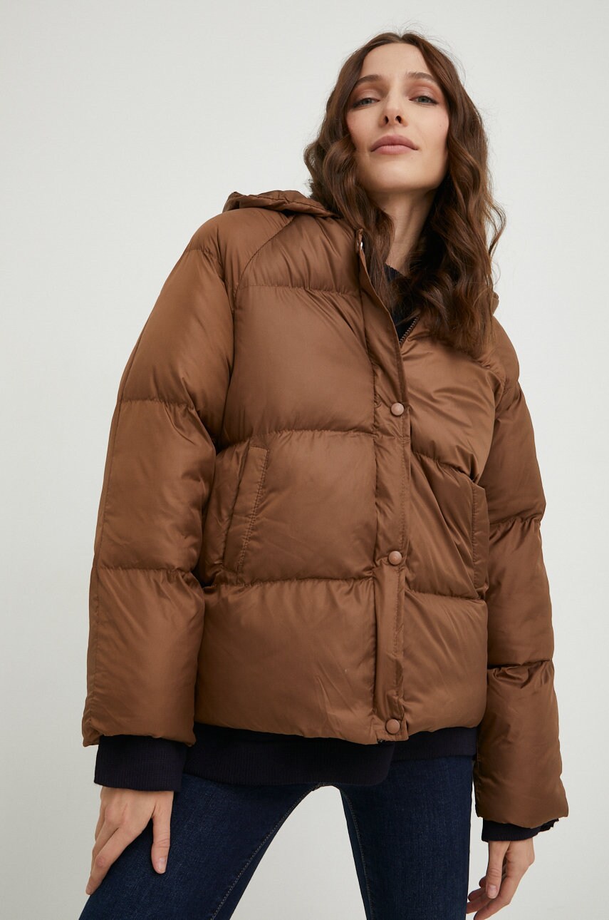 

Куртка Answear Lab жіноча колір коричневий зимова oversize