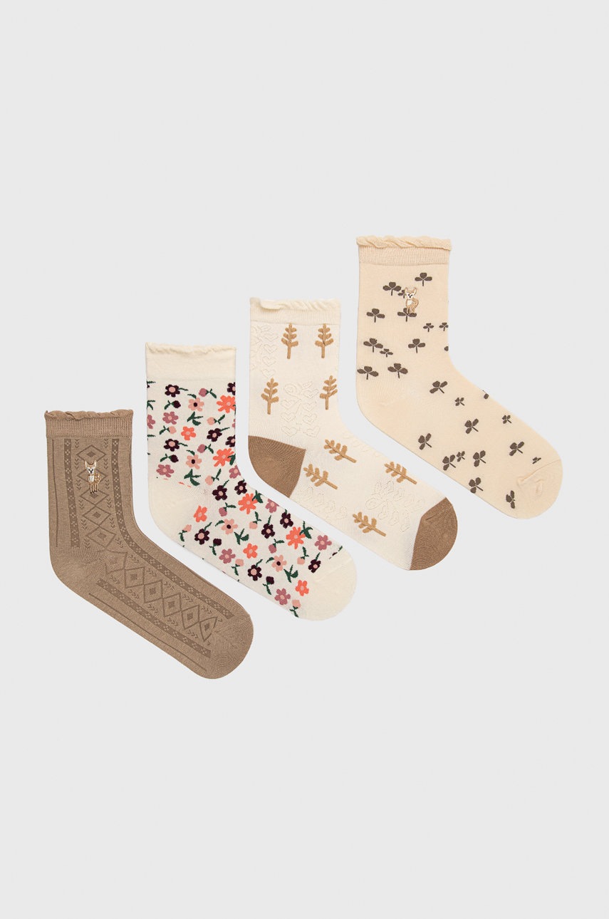 

Чорапи Answear Lab (4-pack) в бежово, Бежов