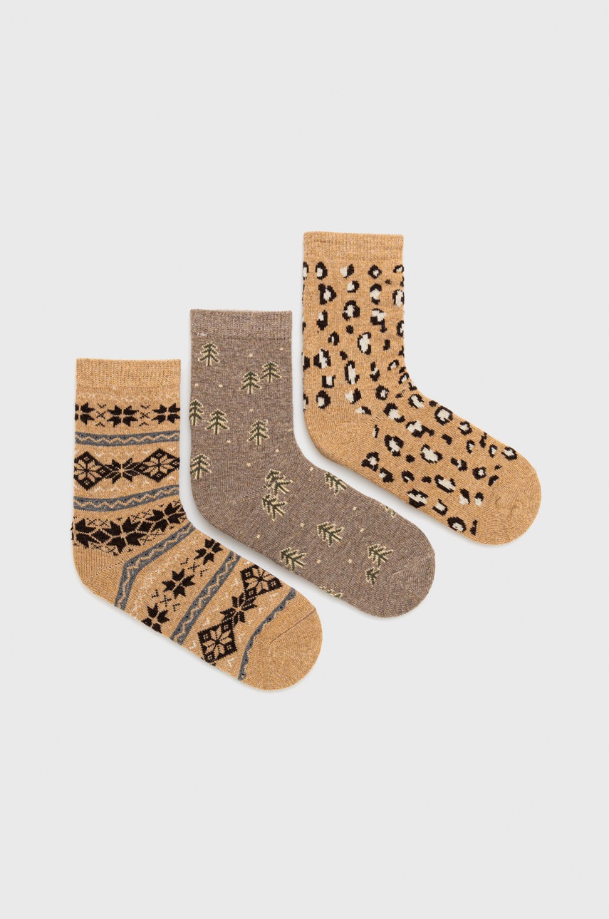 

Носки Answear Lab (3-pack) женские цвет бежевый
