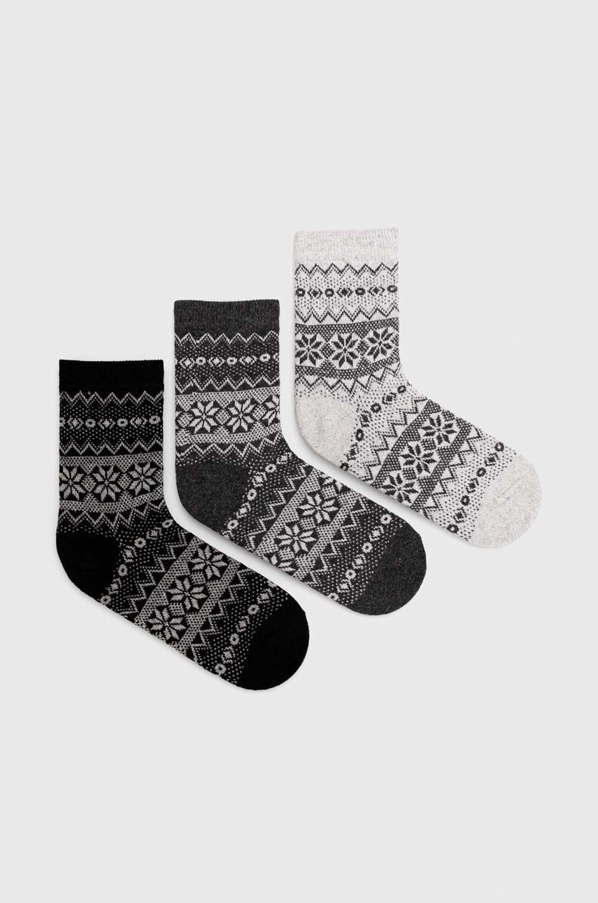 

Шкарпетки Answear Lab 3-pack жіночі колір сірий