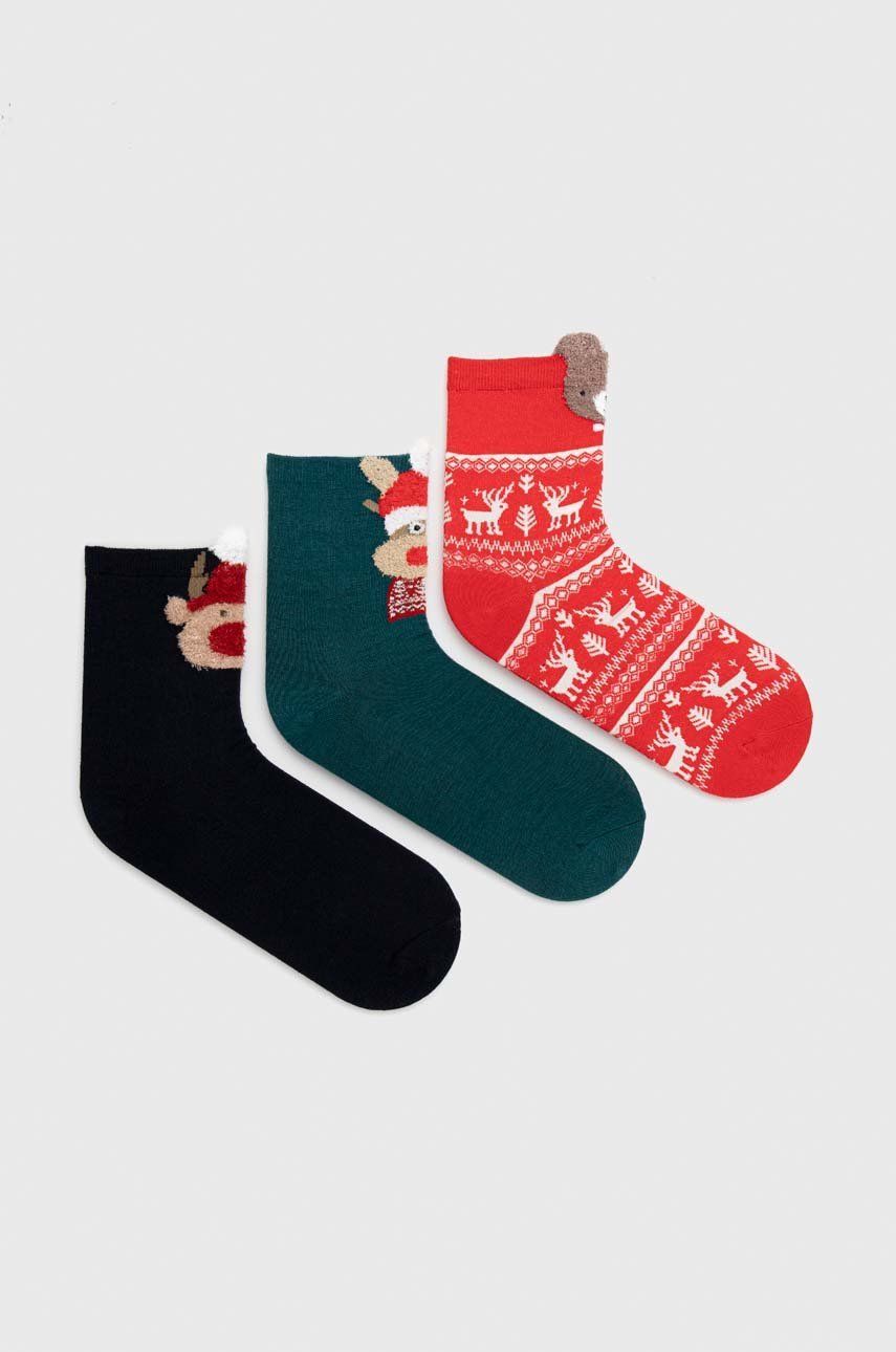 Ponožky Answear Lab 3-pack dámské - vícebarevná -  85% Bavlna