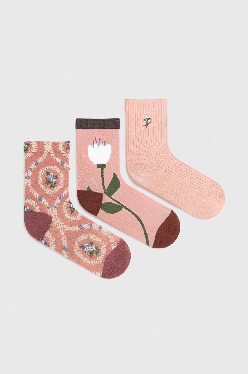 

Чорапи Answear Lab (3 броя) в розово, Розов