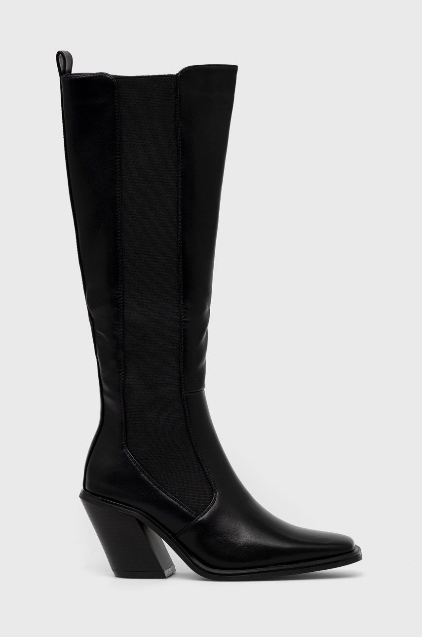 Answear Lab cizme femei, culoarea negru, cu toc drept answear imagine noua