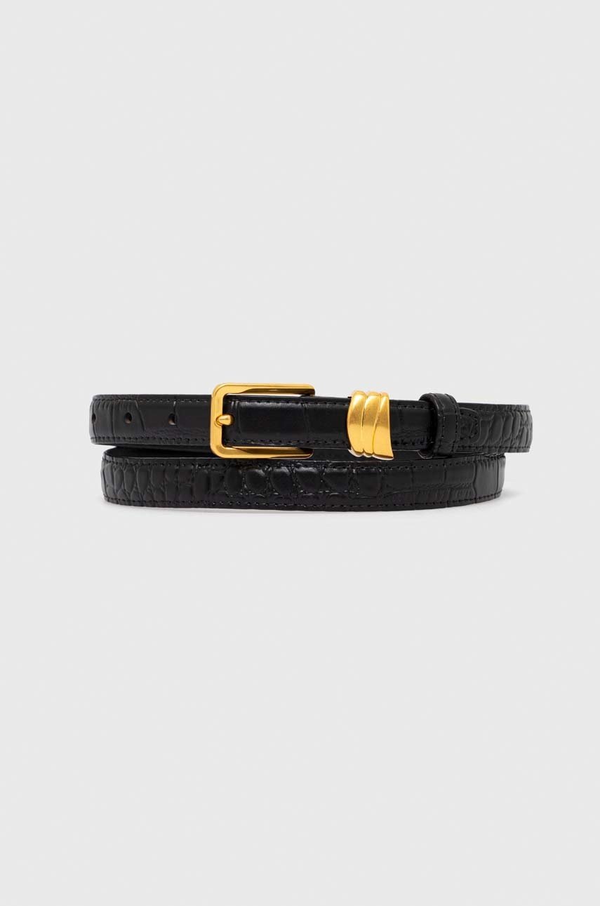 

Шкіряний ремінь Answear Lab жіночий колір чорний