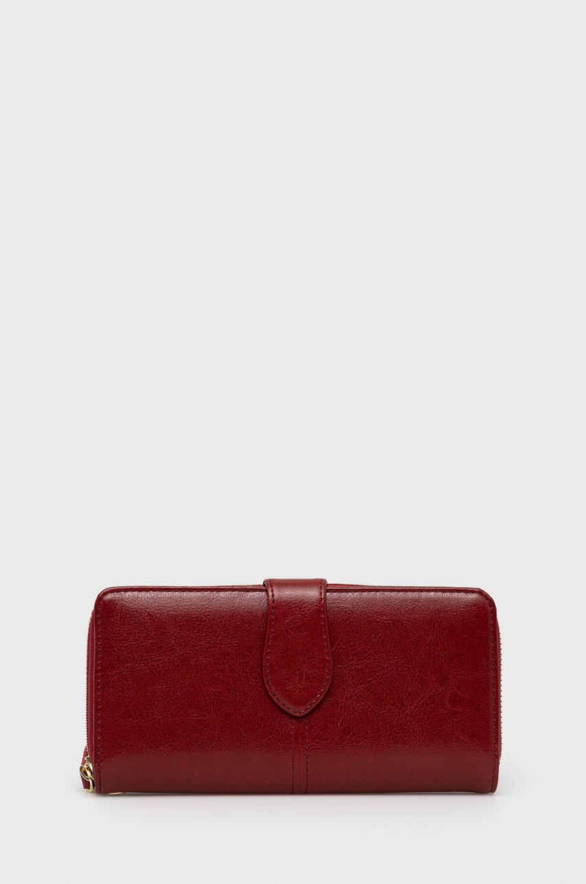 

Кожен портфейл Answear Lab дамски в червено, Червен